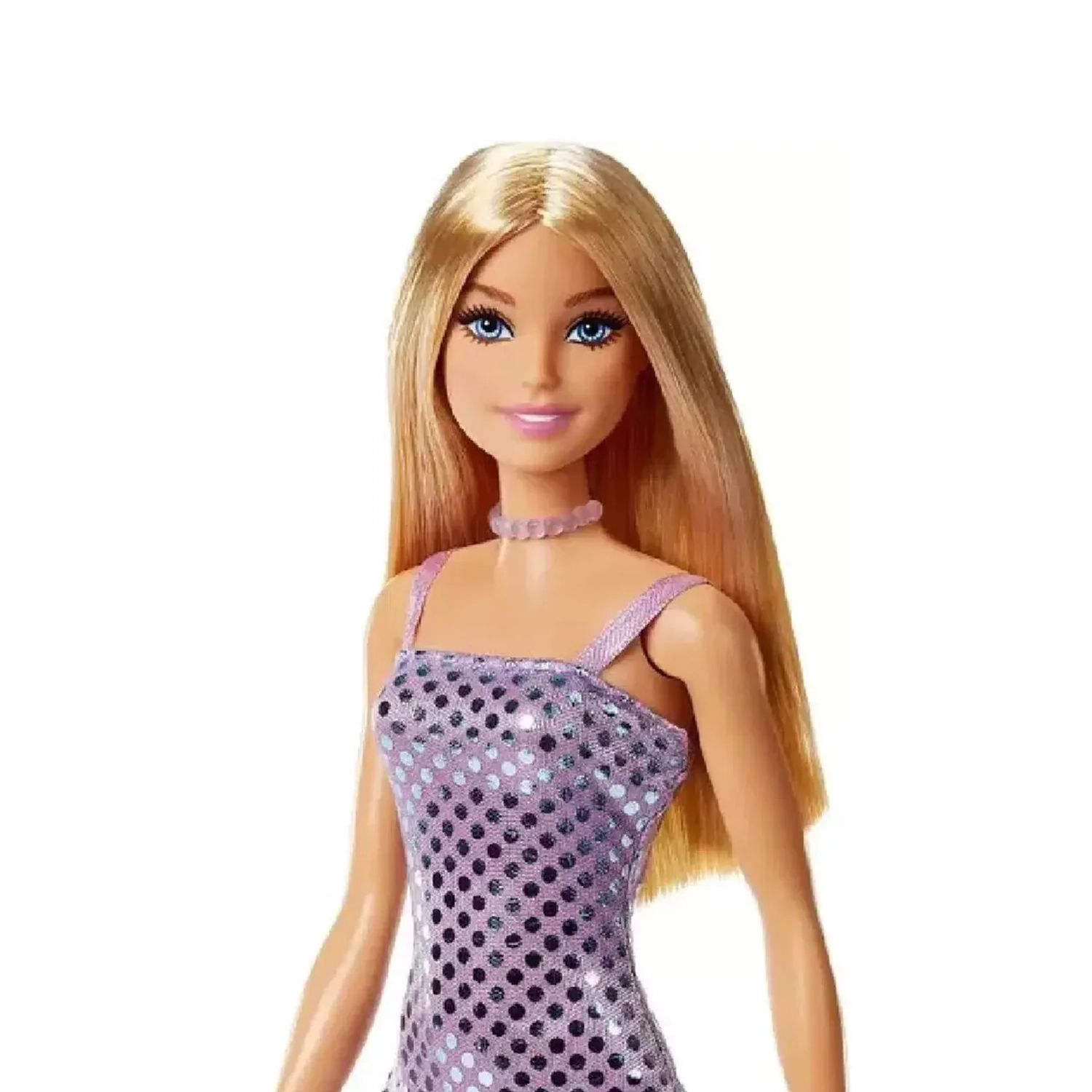Boneca Barbie Fashionista Vestido Glitter Loira Mattel